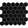 The Mosaic Factory Barcelona carrelage mosaïque 28.1x32.5cm pour mur et sol intérieur et extérieur hexagonal céramique noir SW62218
