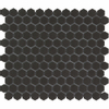 The Mosaic Factory London mozaïektegel - 26x30cm - wand en vloertegel - Zeshoek/Hexagon - Porselein Black Mat SW62255