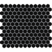 The Mosaic Factory Barcelona mosaïque - 26x30cm - carreau mural - Hexagone/Hexagon - Porcelaine Black Brillant SW62200