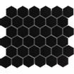 La Mosaic Factory Barcelona carreau mosaïque - 28,2x32,1cm - carrelage mural et de sol - Hexagone/Hexagone - Porcelaine Noir Mat SW62218