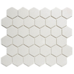 The Mosaic Factory London mozaïektegel - 28.2x32.1cm - wand en vloertegel - Zeshoek/Hexagon - Porselein Super White Mat SW62250
