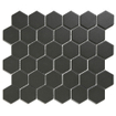 The Mosaic Factory London carrelage mosaïque 5.1x5.9x0.6cm pour sol intérieur et extérieur hexagonal céramique noir SW62251