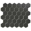 The Mosaic Factory London mozaïektegel - 28.2x32.1cm - wand en vloertegel - Zeshoek/Hexagon - Porselein Black Mat SW62251