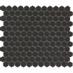The Mosaic Factory London mozaïektegel - 26x30cm - wand en vloertegel - Zeshoek/Hexagon - Porselein Black Mat SW62255
