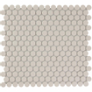 The Mosaic Factory London mozaïektegel - 31.5x29.4cm - wand en vloertegel - Rond - Porselein White Mat SW62257