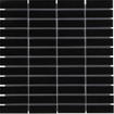 La Mosaic Factory Paris carreau de mosaïque - 30x30cm - carrelage mural - Rectangulaire - Porcelaine Noir Brillant SW62300