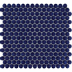 The Mosaic Factory Venice mozaïektegel - 31.5x29.4cm - wandtegel - Rond - Porselein Cobalt Blue Glans SW62318