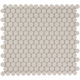 The Mosaic Factory London Mozaïektegel - 1.9x0.5x0.5cm - vloertegel - binnen/buiten - rond - keramiek - wit