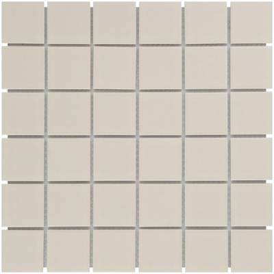 La Mosaic Factory Barcelona carreau mosaïque - 30,9x30,9cm - carrelage mural - Carré - Porcelaine Crème Brillant