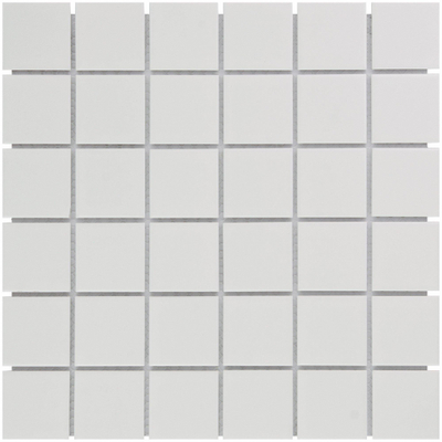 La Mosaic Factory Barcelona carreau mosaïque - 30,9x30,9cm - carrelage mural - Carré - Porcelaine Extra Blanc Brillant
