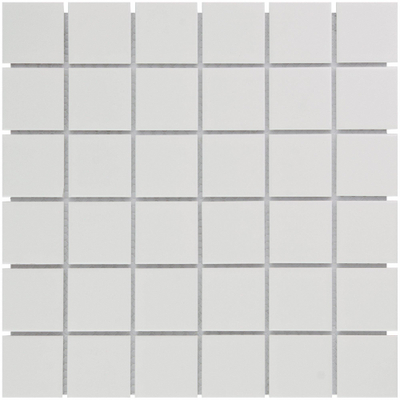 The Mosaic Factory Barcelona mozaïektegel - 30.9x30.9cm - wandtegel - Vierkant - Porselein Extra White Glans