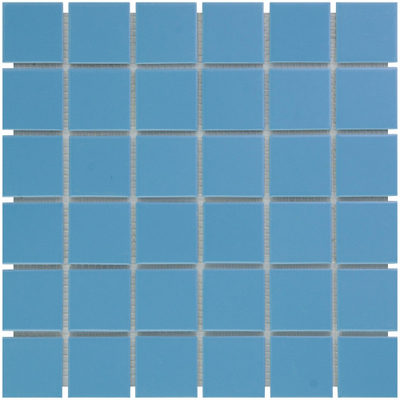 The Mosaic Factory Barcelona carrelage mosaïque 30.9x30.9cm pour mur intérieur et extérieur carré céramique bleu