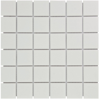 The Mosaic Factory Barcelona carrelage mosaïque 30.9x30.9cm pour mur et sol intérieur et extérieur carré céramique blanc