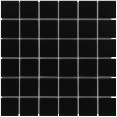 La mosaïque Mosaic Factory Barcelona - 30,9x30,9cm - carrelage mural et de sol - Carré - Porcelaine Noir Mat