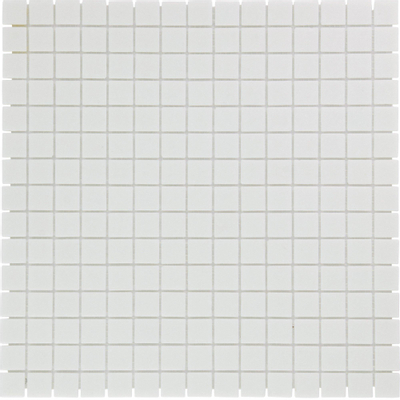 The Mosaic Factory Amsterdam mozaïektegel - 32.2x32.2cm - wand en vloertegel - Vierkant - Glas Ultra White Mat