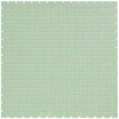 The Mosaic Factory Amsterdam mozaïektegel - 32.2x32.2cm - wand en vloertegel - Vierkant - Glas Ultra Light Green Mat