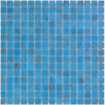 The Mosaic Factory Amsterdam mozaïektegel - 32.2x32.2cm - wand en vloertegel - Vierkant - Glas Light Blue glans