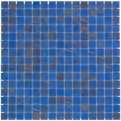 The Mosaic Factory Amsterdam mozaïektegel - 32.2x32.2cm - wand en vloertegel - Vierkant - Glas Blue glans