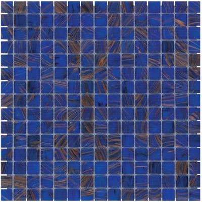 The Mosaic Factory Amsterdam carrelage mosaïque 32.2x32.2cm pour mur et sol intérieur et extérieur carré verre bleu moyen