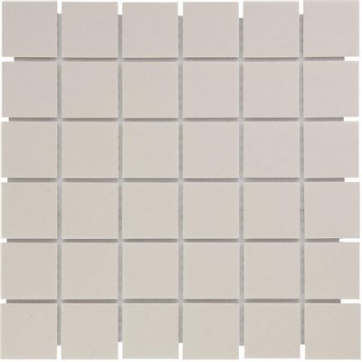 The Mosaic Factory London mozaïektegel - 30.9x30.9cm - wand en vloertegel - Vierkant - Porselein White Mat