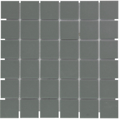La Mosaic Factory London carreau mosaïque - 30,9x30,9cm - carrelage mural et de sol - Carré - Porcelaine Gris Foncé Mat