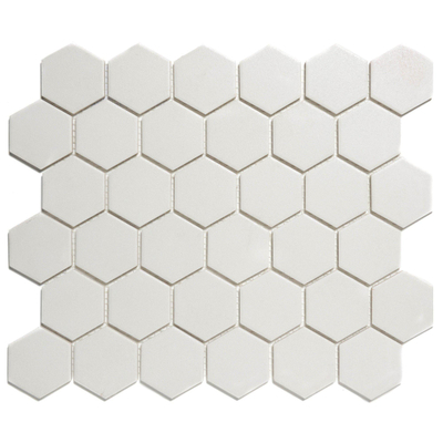 The Mosaic Factory London carrelage mosaïque 5.1x5.9x0.6cm pour sol intérieur et extérieur hexagonal céramique Super blanc