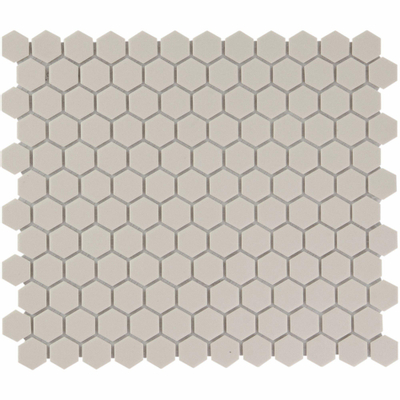 La Mosaic Factory London carreau mosaïque - 26x30cm - carrelage mural et de sol - Hexagone/Hexagone - Porcelaine Blanc Mat