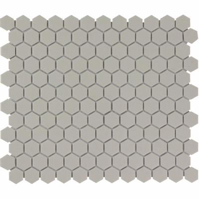 La Mosaic Factory London carreau mosaïque - 26x30cm - carrelage mural et de sol - Hexagone/Hexagone - Porcelaine Gris Mat