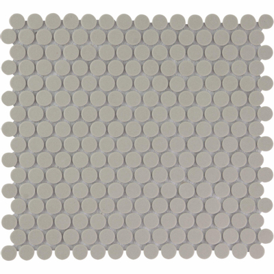 La Mosaic Factory London carreau mosaïque - 31,5x29,4cm - carrelage mural et de sol - Rond - Porcelaine Gris Mat