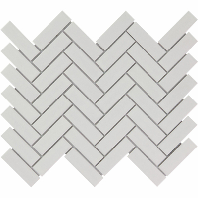 The Mosaic Factory Paris mozaïektegel - 24.7x31.8cm - wand en vloertegel - Rechthoek - Porselein White Mat