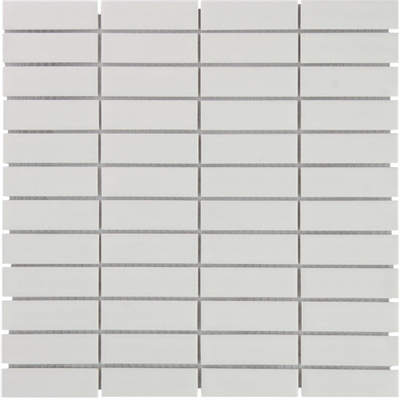La Mosaic Factory Paris carreau mosaïque - 30x30cm - carrelage mural et de sol - Rectangulaire - Porcelaine Blanc Mat