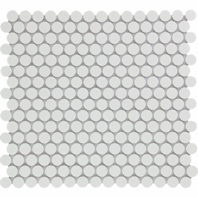 La Mosaic Factory Venice carreau mosaïque - 31,5x29,4cm - carrelage mural et de sol - Rond - Porcelaine Blanc Mat