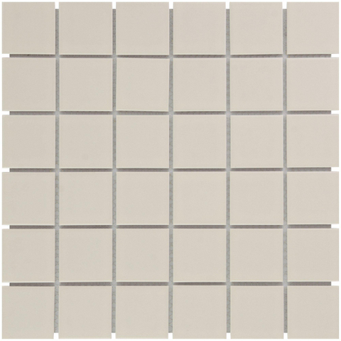 The Mosaic Factory Barcelona carrelage mosaïque 4.8x4.8x0.6cm pour mur intérieur et extérieur carré céramique Crème SW62167