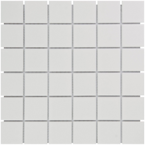 The Mosaic Factory Barcelona carrelage mosaïque 4.8x4.8x0.6cm pour mur intérieur et extérieur carré céramique Extra blanc SW62169