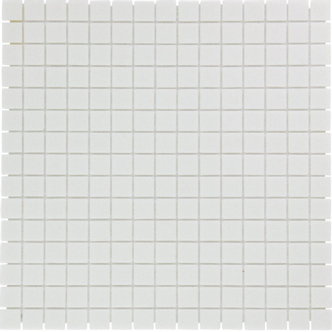 The Mosaic Factory Amsterdam mozaïektegel - 32.2x32.2cm - wand en vloertegel - Vierkant - Glas Ultra White Mat SW62082