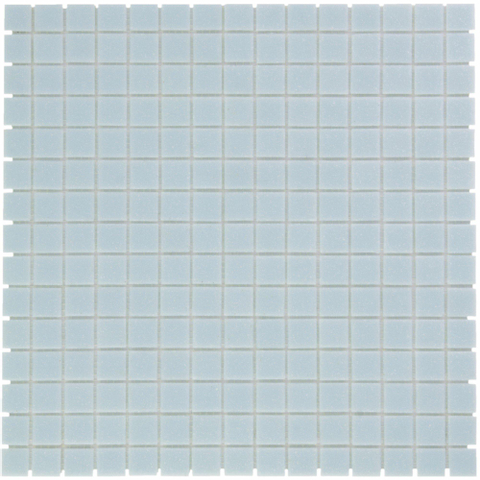 The Mosaic Factory Amsterdam mozaïektegel - 32.2x32.2cm - wand en vloertegel - Vierkant - Glas Ultra Light Blue Mat SW62089
