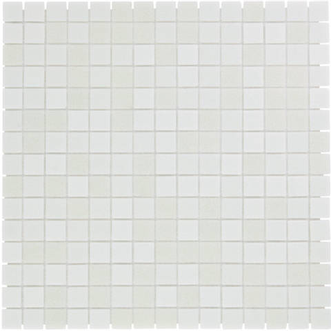 The Mosaic Factory Amsterdam mozaïektegel - 32.2x32.2cm - wand en vloertegel - Vierkant - Glas White mix Mat SW62121
