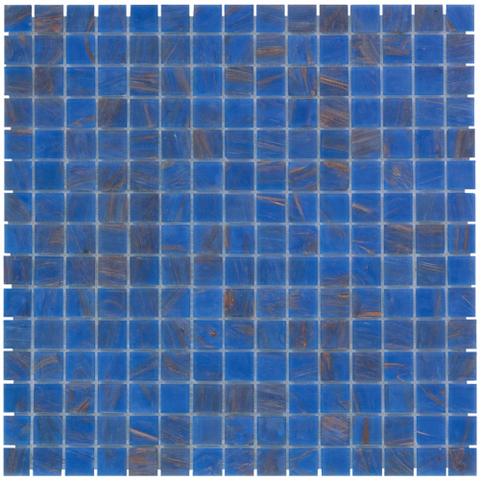 The Mosaic Factory Amsterdam mosaïque - 32x32cm - 4mm - carré - blue brillant (bleu) SW62142