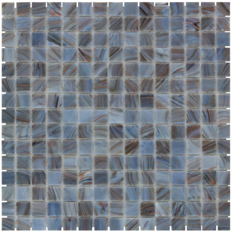 The Mosaic Factory Amsterdam mozaïektegel - 32.2x32.2cm - wand en vloertegel - Vierkant - Glas Medium Grey glans SW62146