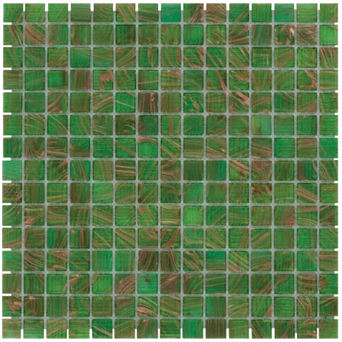 The Mosaic Factory Amsterdam mosaïque - 32x32cm - 4mm - carré - green brillant (vert) SW62149