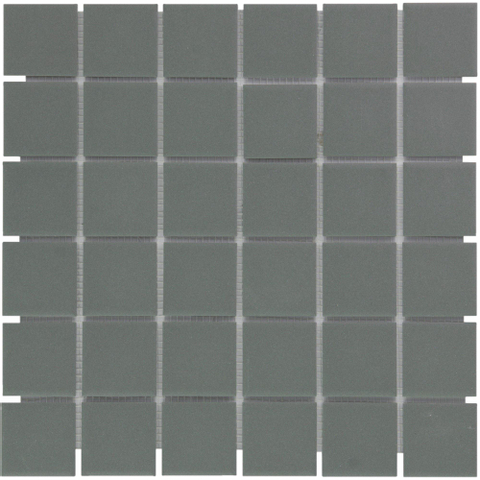 The Mosaic Factory London mozaïektegel - 31x31cm - 6mm - vierkant - R11 - mat dark grey (grijs) SW62228