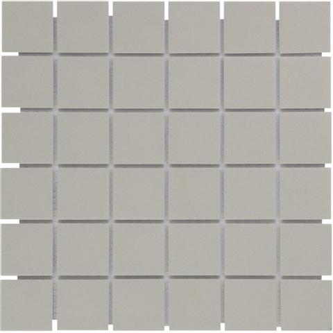 The Mosaic Factory London mozaïektegel - 30.9x30.9cm - wand en vloertegel - Vierkant - Porselein Grey Mat SW62232
