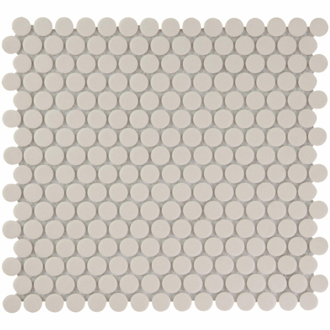 The Mosaic Factory London mozaïektegel - 29x32cm - 5.5mm - rond - R11 - mat wit SW62257