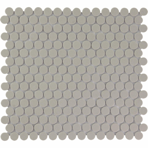The Mosaic Factory London mosaïque - 29x32cm - 5.5mm - rond - R11 - grey mat (gris) SW62259