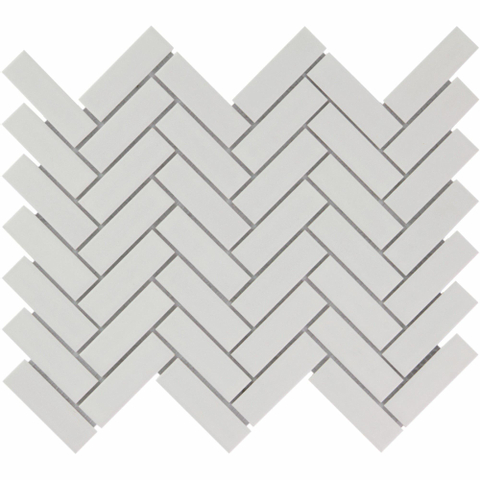 The Mosaic Factory Paris mozaïektegel - 24.7x31.8cm - wand en vloertegel - Rechthoek - Porselein White Mat SW62293