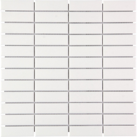 The Mosaic Factory Paris mozaïektegel - 30x30cm - 6mm - rechthoek - glans extra wit SW62299