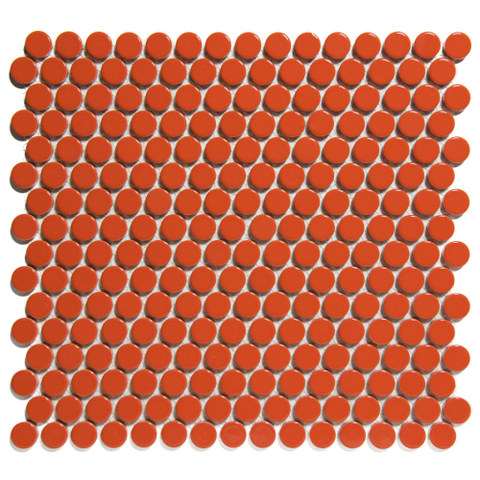 The Mosaic Factory Venice mozaïektegel - 29x32cm - 5.5mm - rond - glans orange SW62305