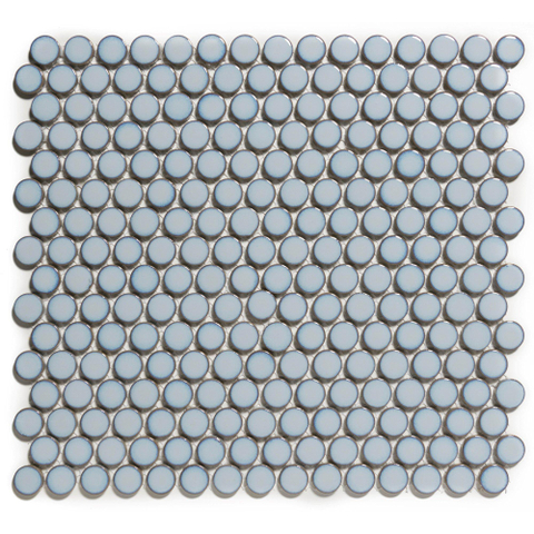 The Mosaic Factory Venice mosaïque - 29x32cm - 5.5mm - rond - blue grey brillant (gris) SW62315