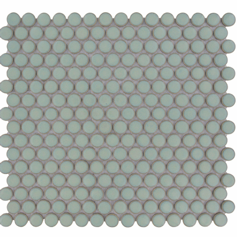 La Mosaic Factory Venice carreau mosaïque - 31,5x29,4cm - carrelage mural - Rond - Porcelaine Vert Clair Brillant SW62316