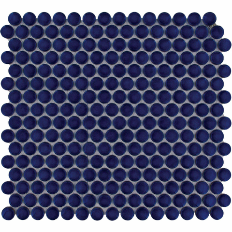 The Mosaic Factory Venice mozaïektegel - 29x32cm - 5.5mm - rond - glans cobalt blue (blauw) SW62318